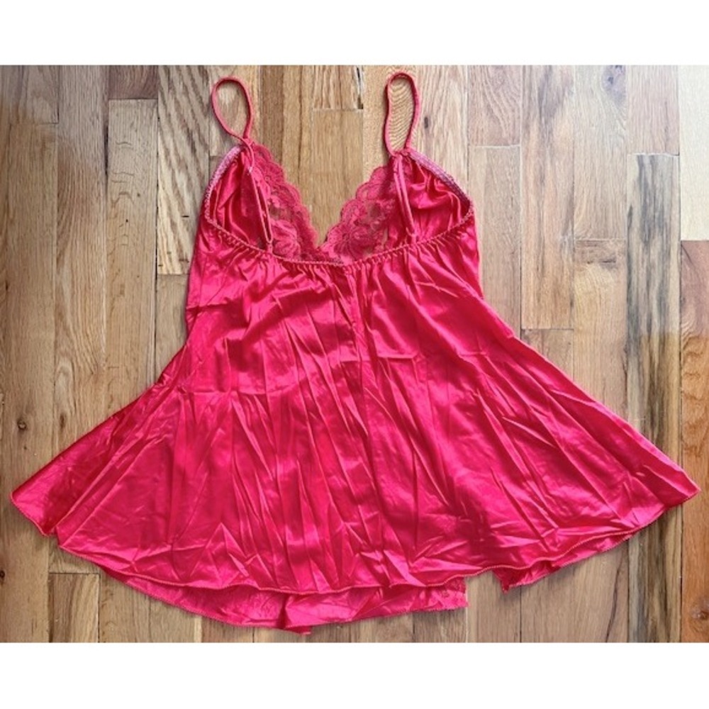 Vintage Darling body fashions Red bodysuit teddy lace lingerie size M - Picture 4 of 6